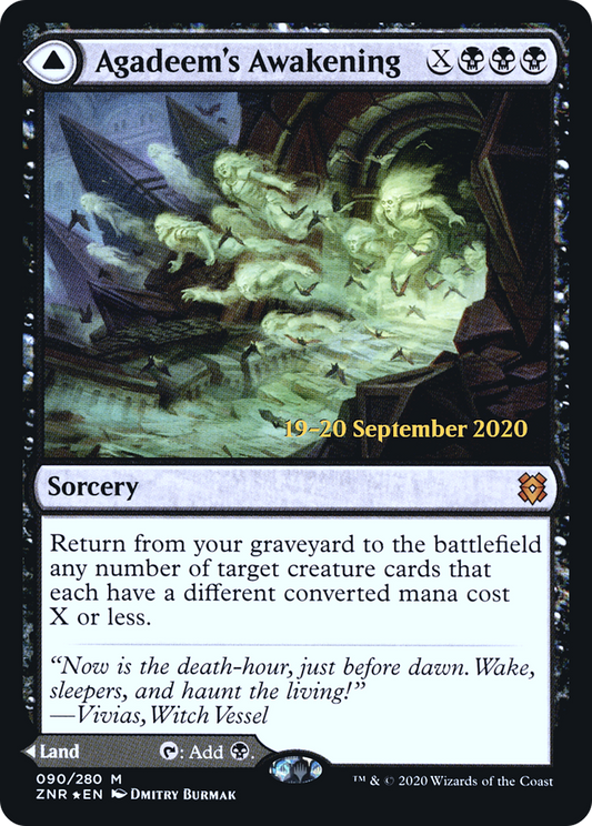 Agadeem's Awakening // Agadeem, the Undercrypt (PRE-90S) - Zendikar Rising Promos (Prerelease) Foil