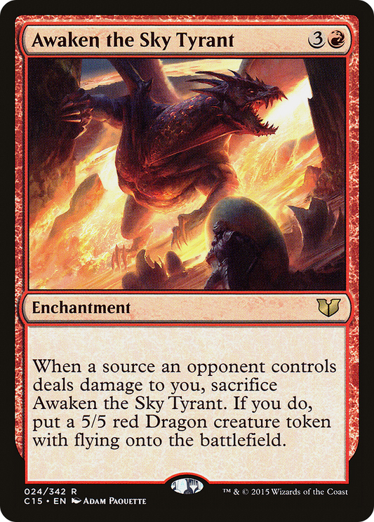 Awaken the Sky Tyrant (C15-024) - Commander 2015