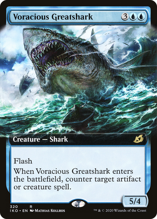 Voracious Greatshark (IKO-320) - Ikoria: Lair of Behemoths: (Extended Art) Foil