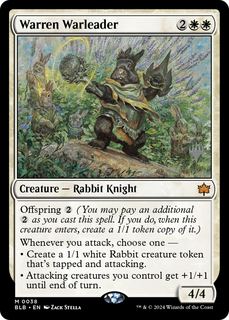 Warren Warleader  (PPBLB-038) - Bloomburrow Promos (Promo Pack)