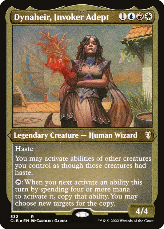 Dynaheir, Invoker Adept (CLB-532) - Commander Legends: Battle for Baldur's Gate Etched Foil