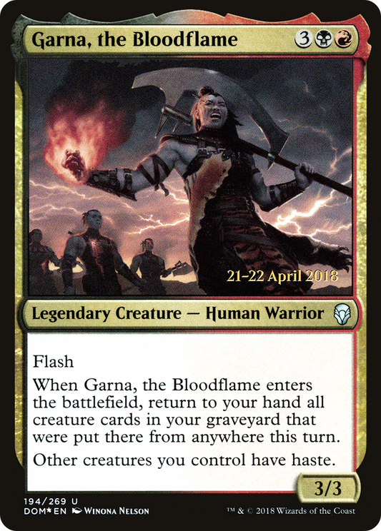 Garna, the Bloodflame (PDOM-194S) - Dominaria Promos Foil