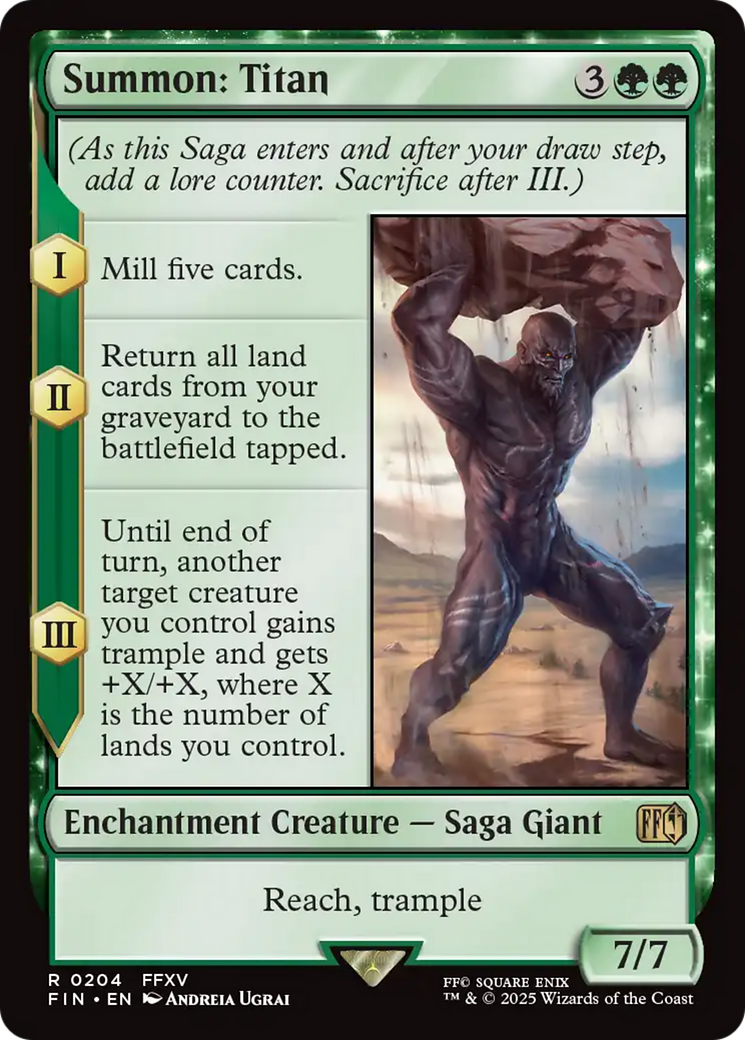 Summon: Titan (FIN-204) - FINAL FANTASY Foil