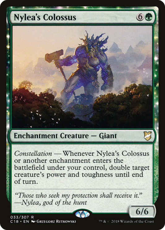 Nylea's Colossus (C18-033) - Commander 2018: (nyxtouched)