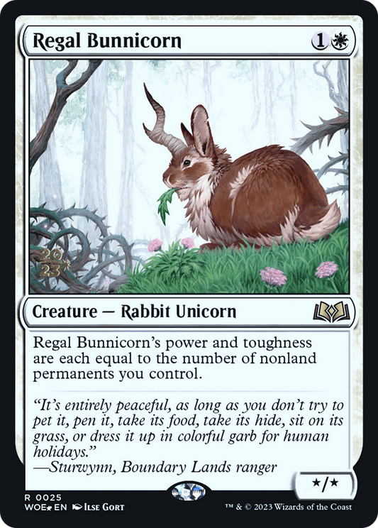 Regal Bunnicorn (PWOE-25S) - Wilds of Eldraine Promos Foil