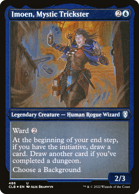 Imoen, Mystic Trickster (CLB-486) - Commander Legends: Battle for Baldur's Gate Etched Foil