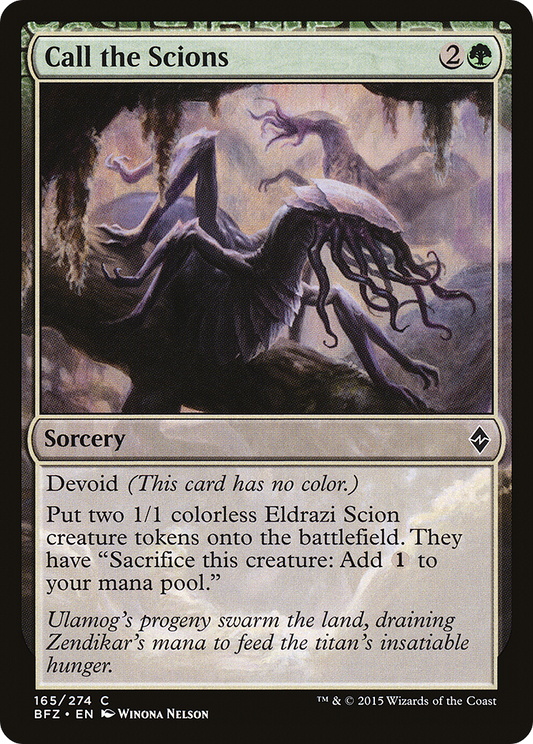 Call the Scions  (BFZ-165) - Battle for Zendikar: (devoid) Foil