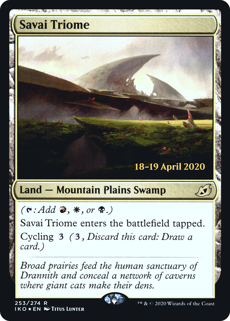 Savai Triome (PRE-253S) - Ikoria: Lair of Behemoths Promos (Prerelease) Foil