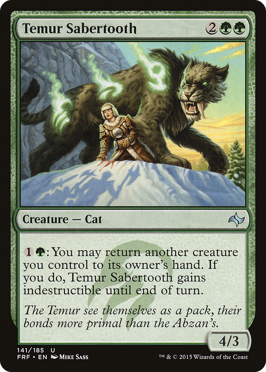 Temur Sabertooth (FRF-141) - Fate Reforged Foil