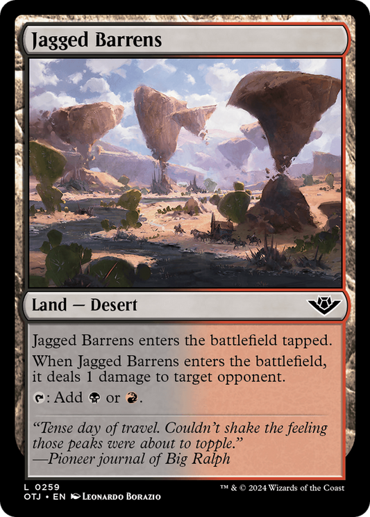 Jagged Barrens (OTJ-259) - Outlaws of Thunder Junction Foil