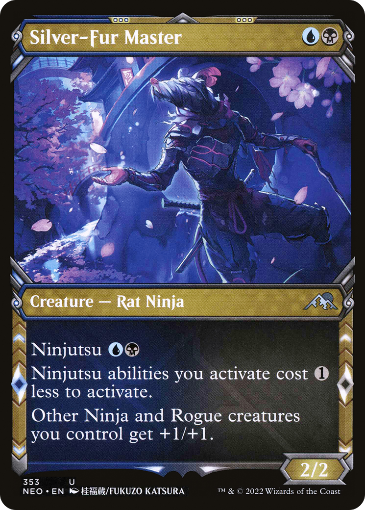 Silver-Fur Master (NEO-353) - Kamigawa: Neon Dynasty: (Showcase) Foil