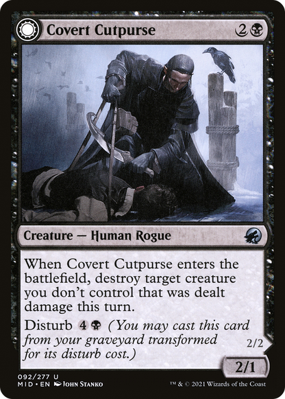 Covert Cutpurse // Covetous Geist (MID-092) - Innistrad: Midnight Hunt: (Double Faced Transform)