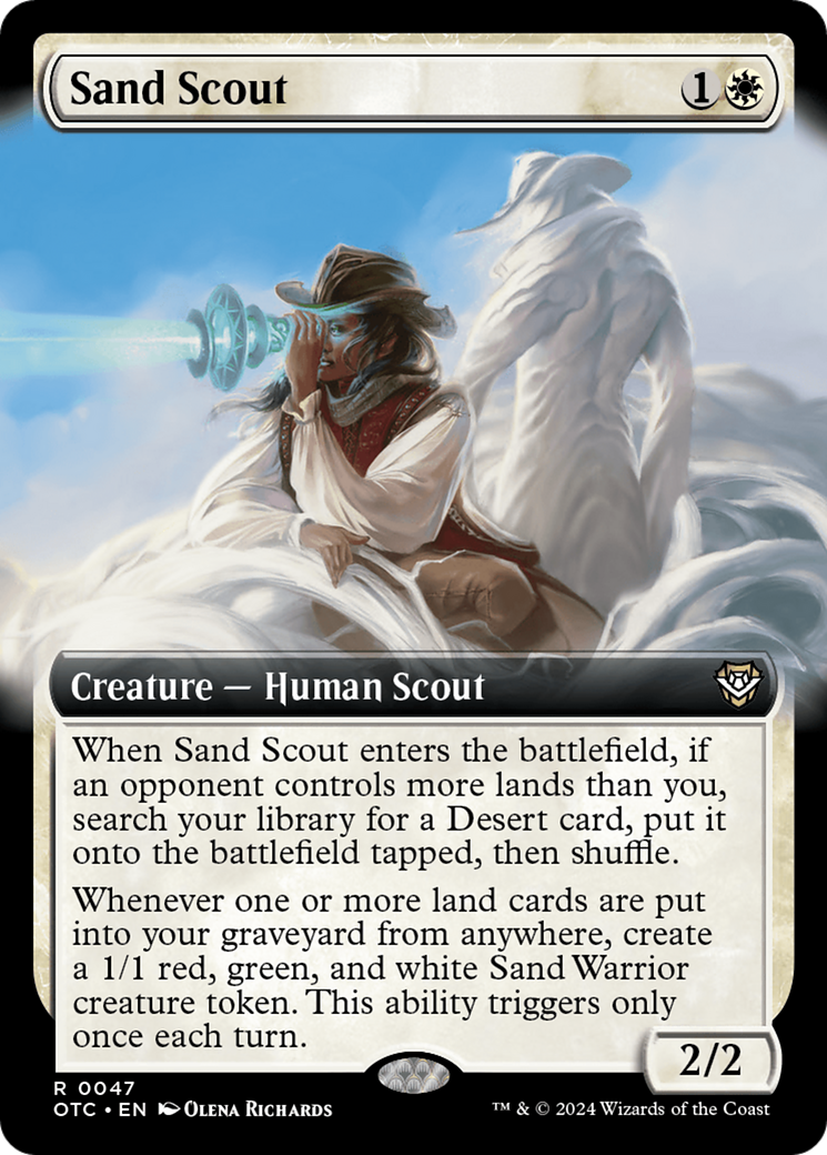 Sand Scout (OTC-047) - Outlaws of Thunder Junction Commander: (Extended Art)