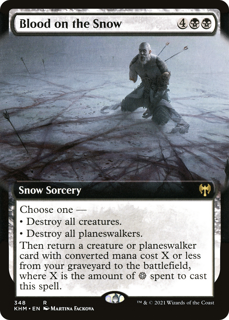 Blood on the Snow  (KHM-348) - Kaldheim: (Extended Art, snow) Foil