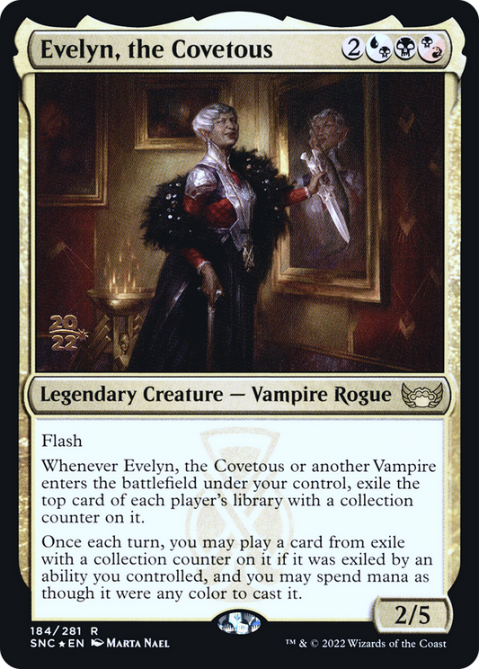 Evelyn, the Covetous (PSNC-184S) - Streets of New Capenna Promos Foil