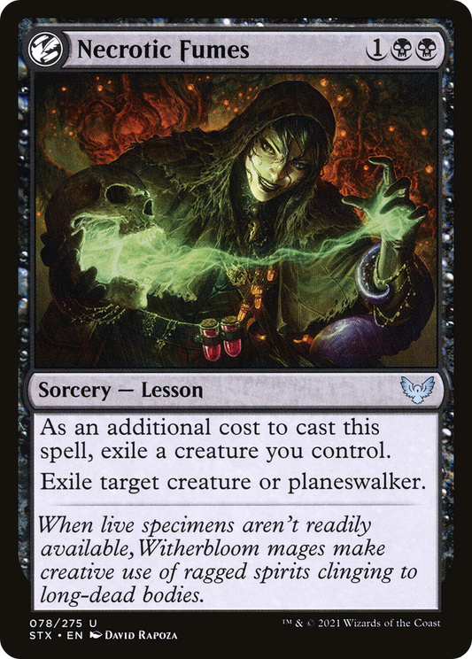 Necrotic Fumes (STX-078) - Strixhaven: School of Mages: (lesson) Foil