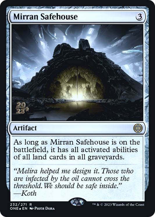 Mirran Safehouse (PRE-232) - Phyrexia: All Will Be One Promos (Prerelease) Foil
