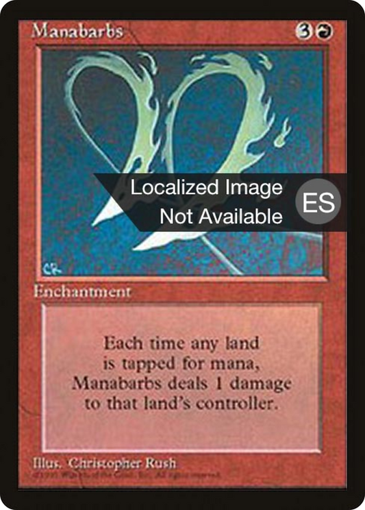 Manabarbs (4BB-212) - Fourth Edition Foreign Black Border