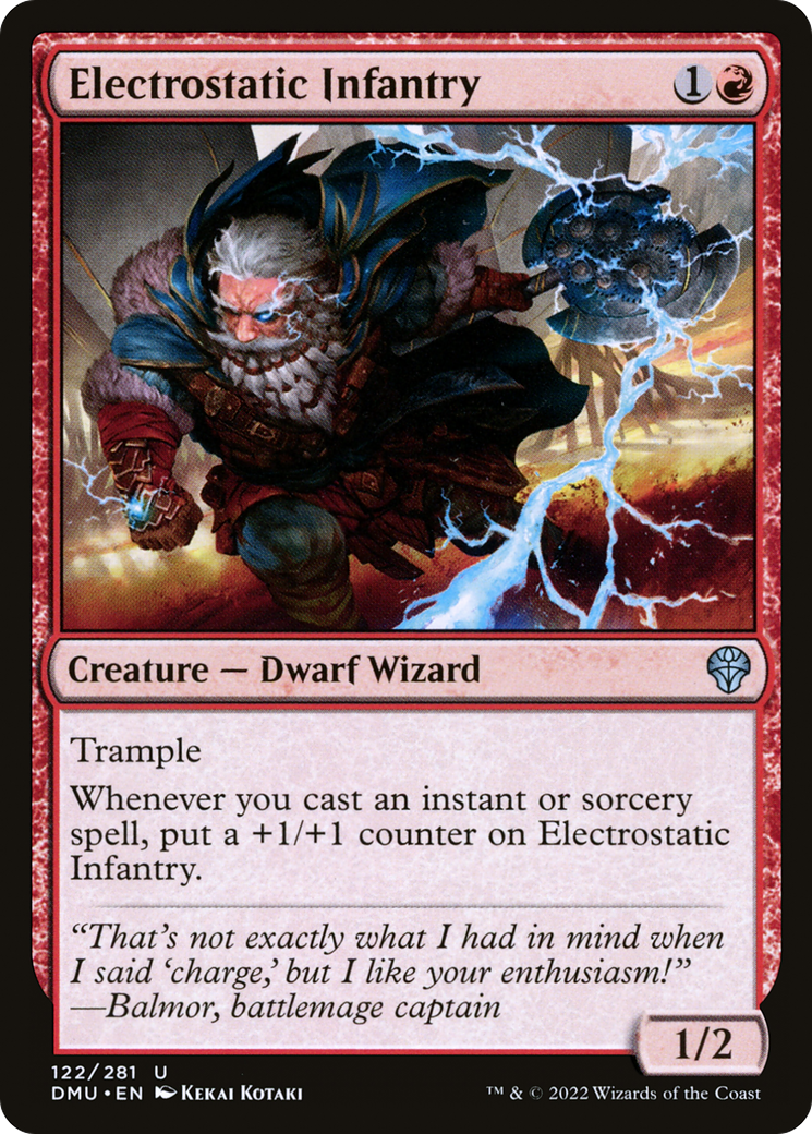 Electrostatic Infantry (DMU-122) - Dominaria United Foil