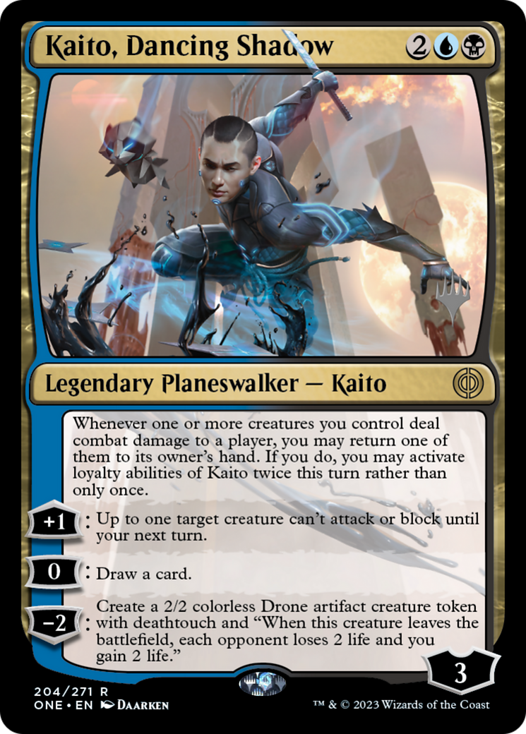 Kaito, Dancing Shadow (PONE-204P) - Phyrexia: All Will Be One Promos Foil