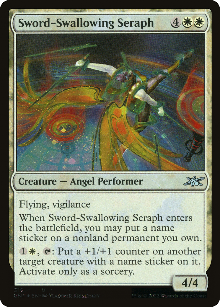 Sword-Swallowing Seraph (UNF-316) - Unfinity Foil