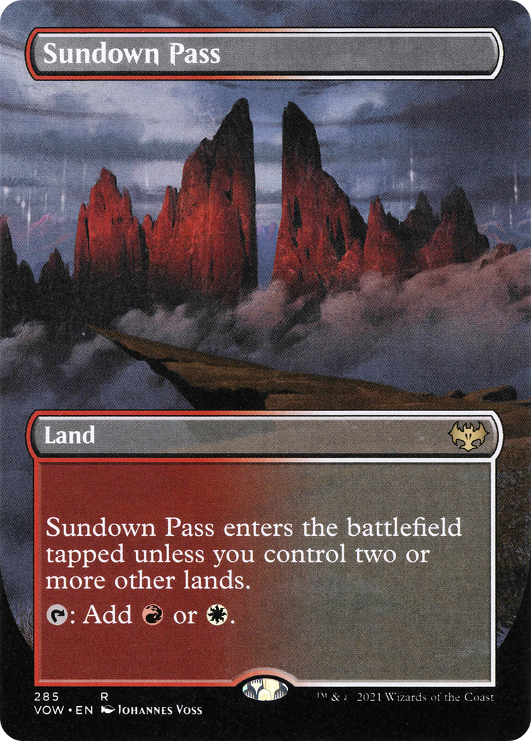 Sundown Pass  (Borderless)(VOW-285) - Innistrad: Crimson Vow Foil