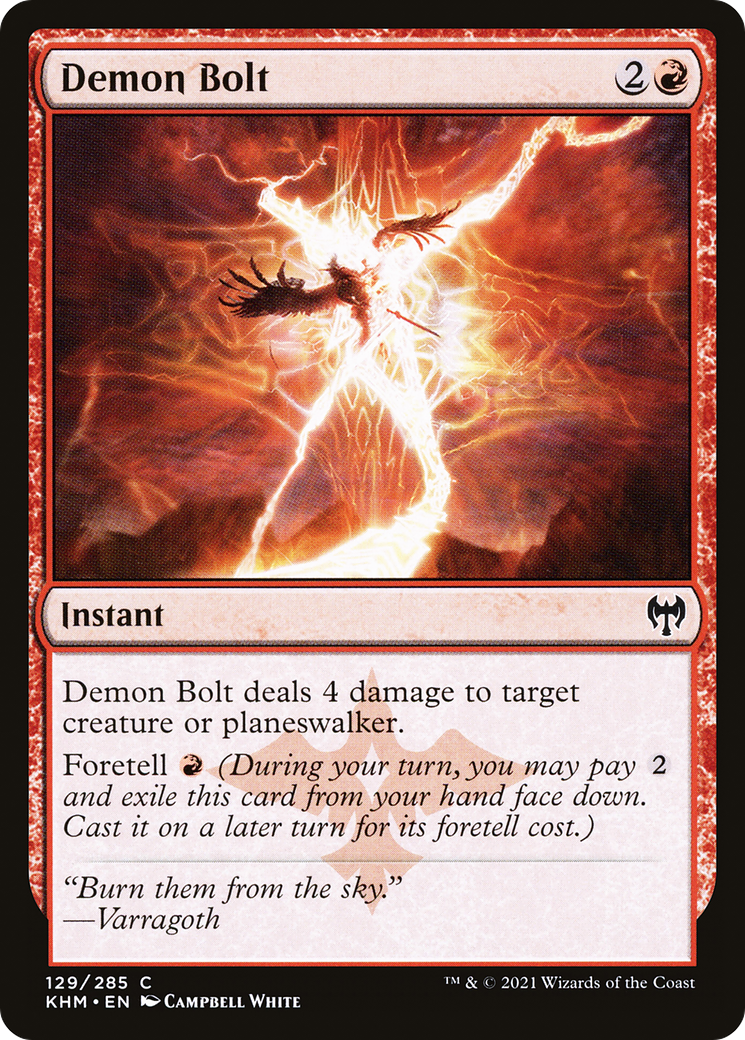 Demon Bolt  (KHM-129) - Kaldheim Foil