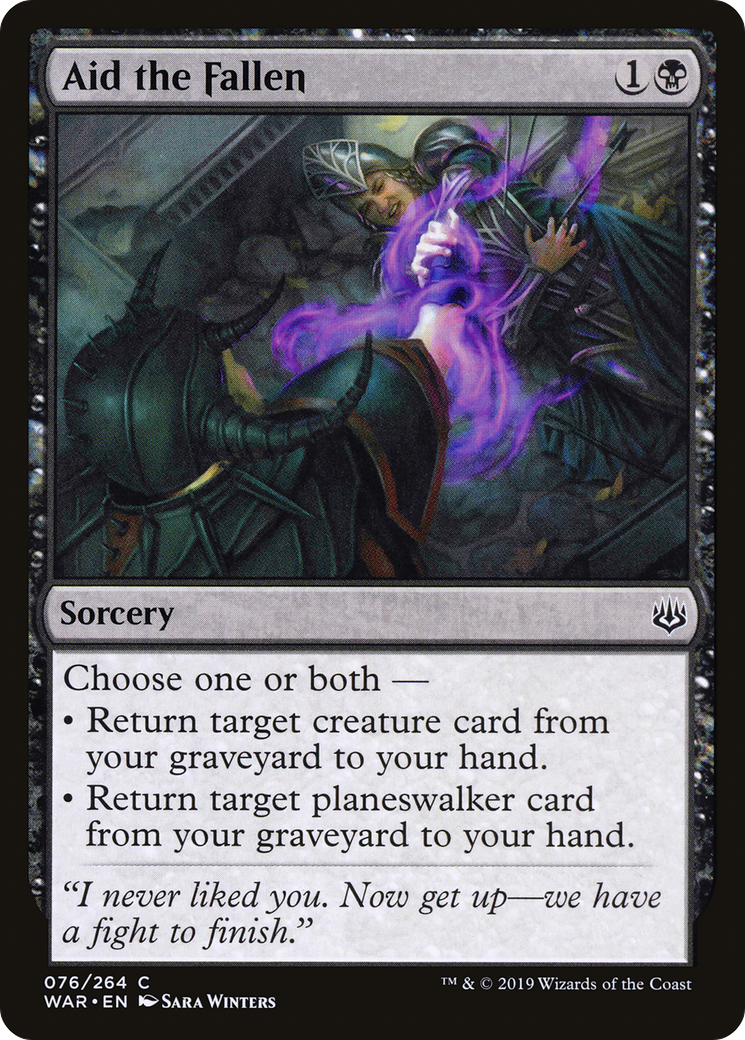Aid the Fallen  (WAR-076) - War of the Spark Foil
