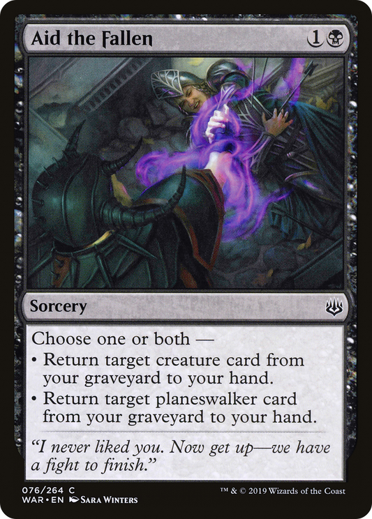 Aid the Fallen  (WAR-076) - War of the Spark Foil