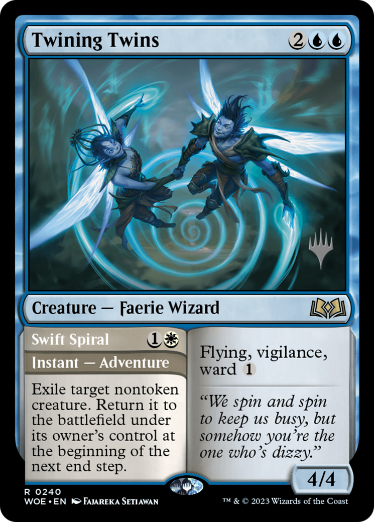 Twining Twins // Swift Spiral (PPWOE-240) - Wilds of Eldraine Promos (Promo Pack) Foil