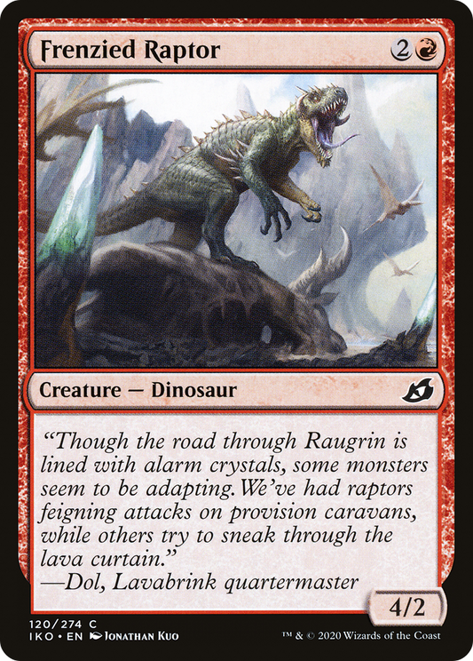 Frenzied Raptor (IKO-120) - Ikoria: Lair of Behemoths Foil