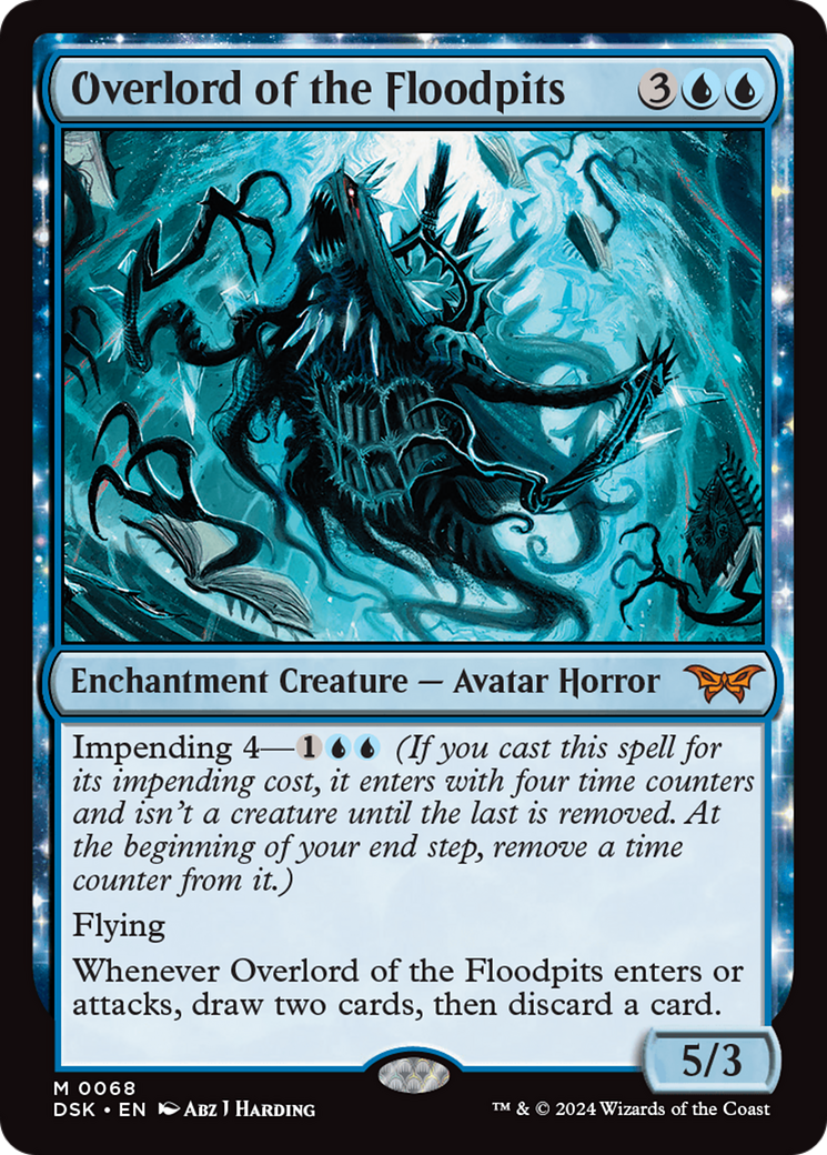 Overlord of the Floodpits (DSK-068) - Duskmourn: House of Horror: (nyxtouched) Foil