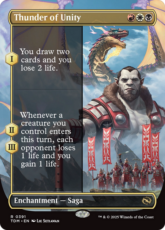Thunder of Unity (Borderless) (TDM-391) - Tarkir: Dragonstorm (Borderless) Foil