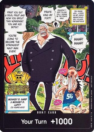 DON!! Card (Garp and luffy) (2nd Anniversary Tournament) - One Piece Promotion Cards Normal