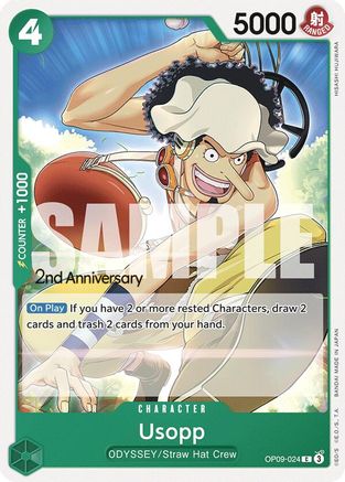 (OP09-024) Usopp (024) - Emperors in the New World: 2nd Anniversary Tournament Cards Normal