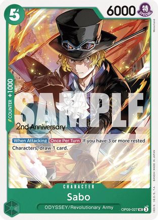 (OP09-027) Sabo (027) - Emperors in the New World: 2nd Anniversary Tournament Cards Normal