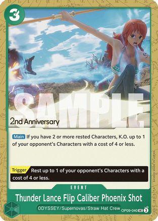 (OP09-040) Thunder Lance Flip Caliber Phoenix Shot - Emperors in the New World: 2nd Anniversary Tournament Cards Normal