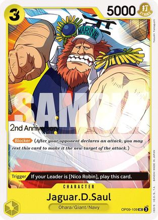 (OP09-109) Jaguar.D.Saul - Emperors in the New World: 2nd Anniversary Tournament Cards Normal