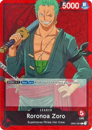 (OP01-001) Roronoa Zoro - One Piece Demo Deck Cards - Normal