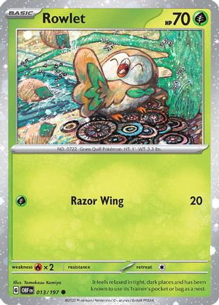Rowlet 013/197 - Miscellaneous Cards & Products Holofoil - Common