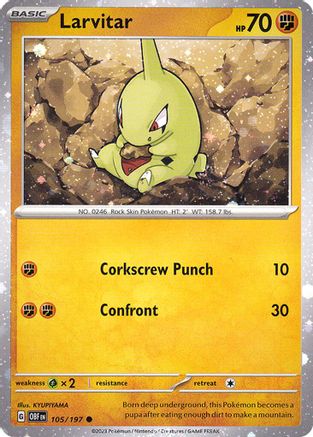 Larvitar - 105/197 (Cosmos Holo) - Miscellaneous Cards & Products Holofoil