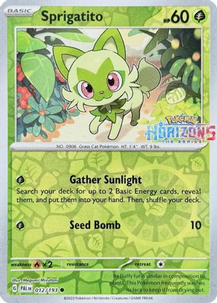 Sprigatito 012/193 - Miscellaneous Cards & Products Reverse Holofoil - Common