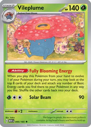 Vileplume (45/165) - Deck Exclusives  - Rare