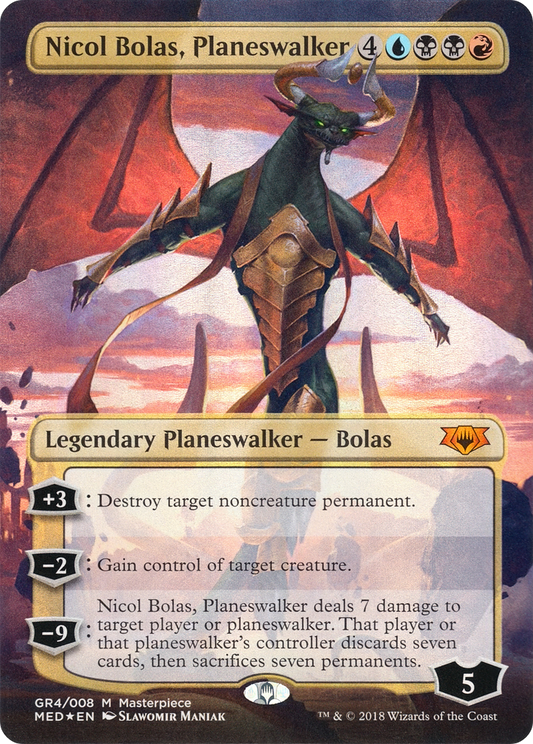 Nicol Bolas, Planeswalker (MED-GR4) - Mythic Edition (Borderless) Foil