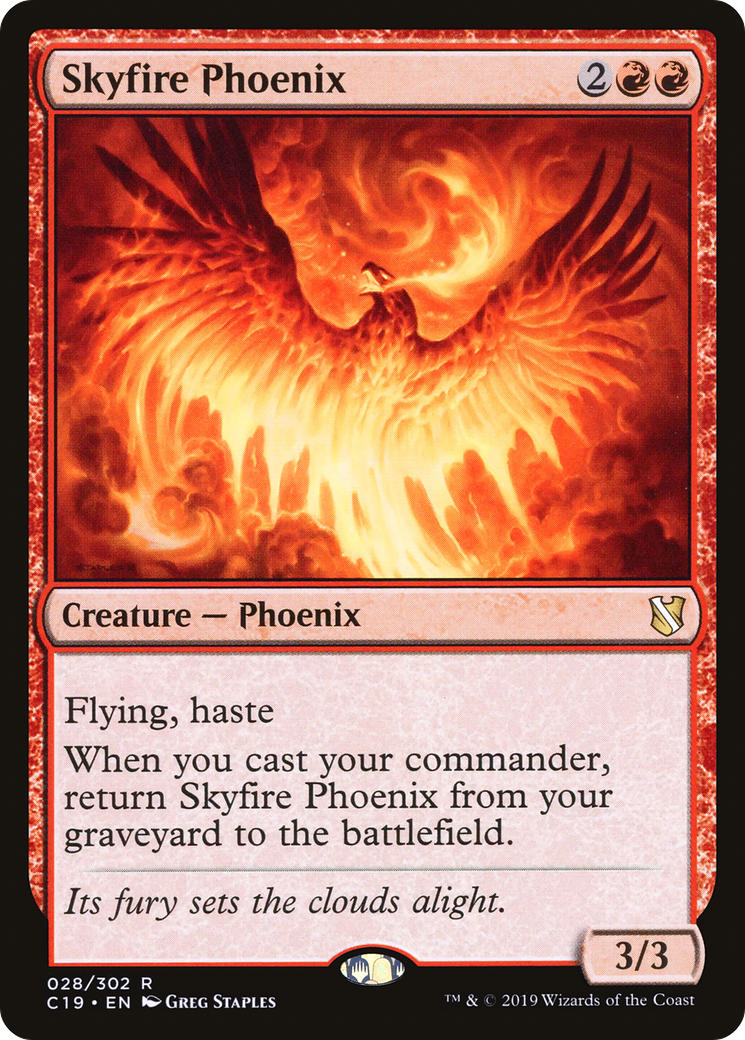 Skyfire Phoenix (C19-028) - Commander 2019