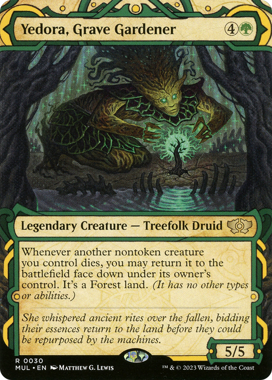 Yedora, Grave Gardener (MUL-030) - Multiverse Legends: (Showcase) (Borderless) Foil