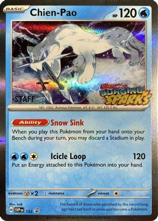 Chien-Pao (Staff) (152) - SV Scarlet & Violet Promo Cards Holofoil - Promo