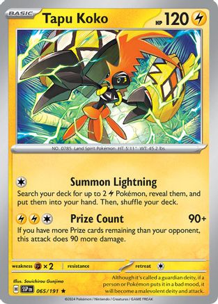 Tapu Koko (65/191) - Deck Exclusives  - Promo