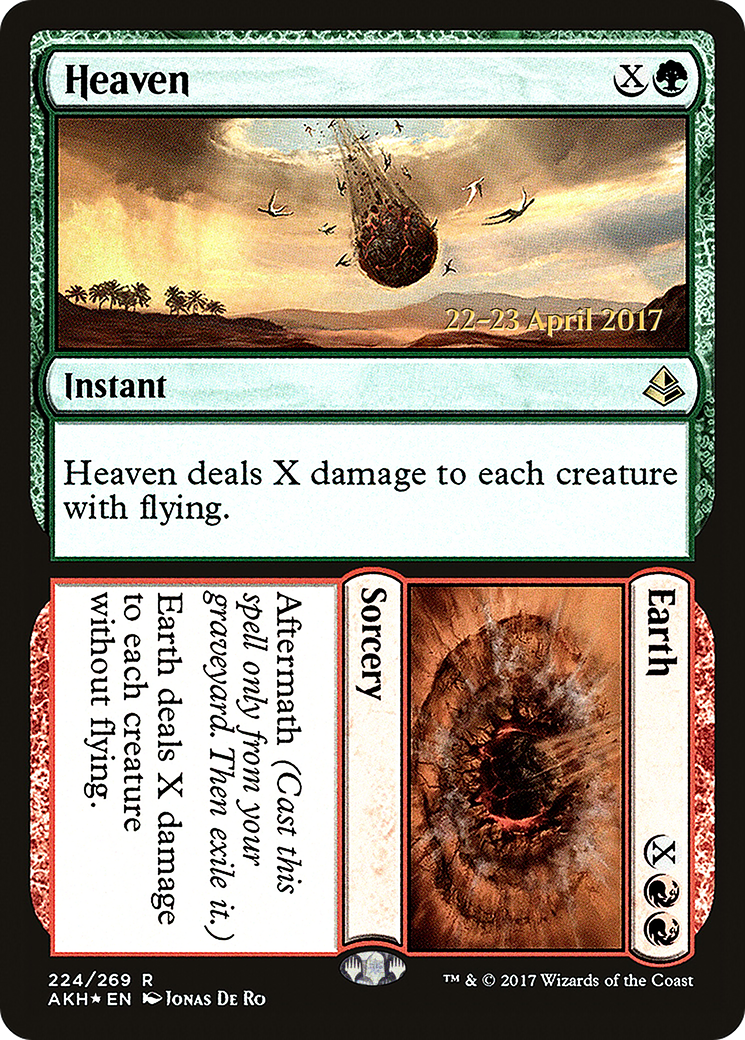 Heaven // Earth (PRE-224S) - Amonkhet Promos (Prerelease) Foil