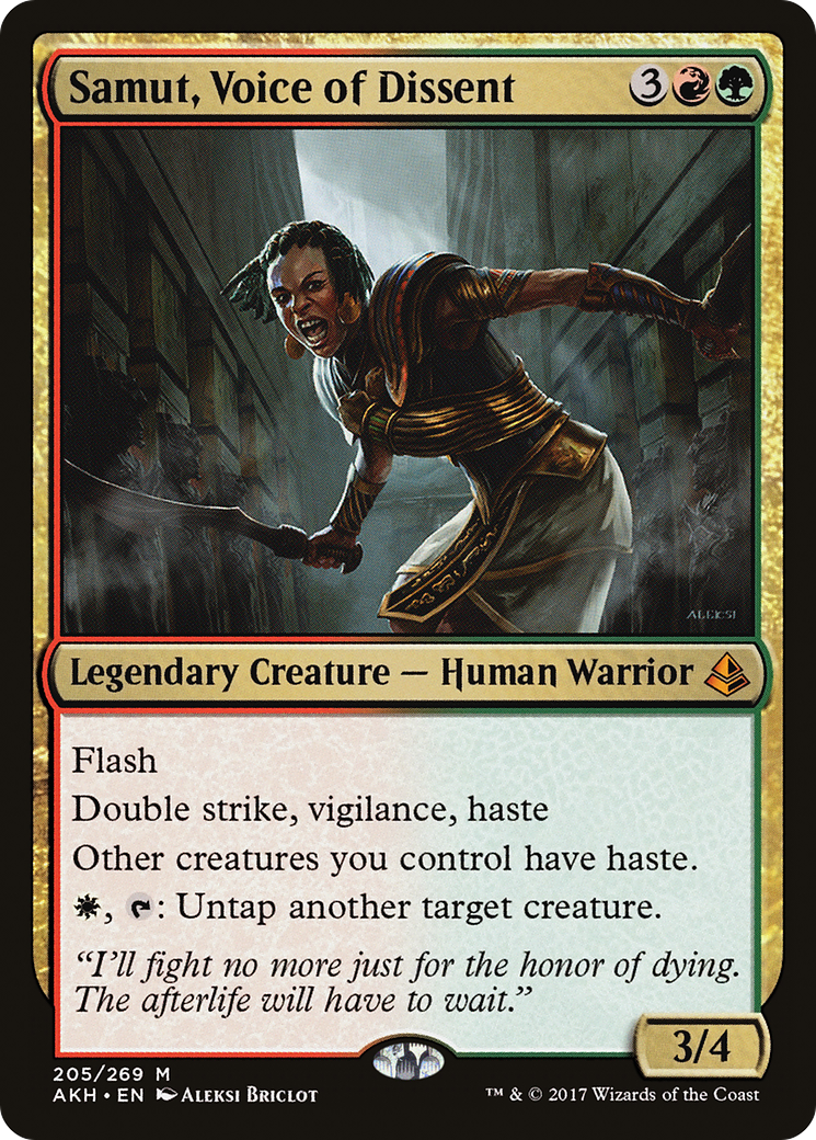 Samut, Voice of Dissent (AKH-205) - Amonkhet Foil